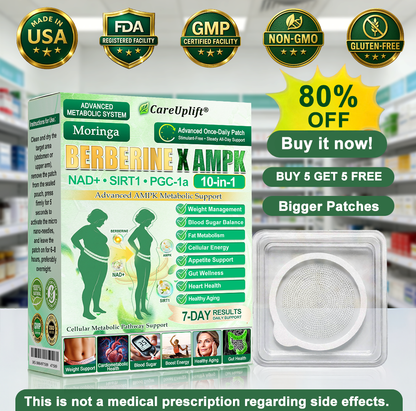 𝗢𝗳𝗳𝗶𝗰𝗶𝗮𝗹 𝘀𝘁𝗼𝗿𝗲 👩‍⚕️𝐂𝐚𝐫𝐞𝐔𝐩𝐥𝐢𝐟𝐭®🇬🇧MetaboX 10-IN-1 Berberine AMPK Patch